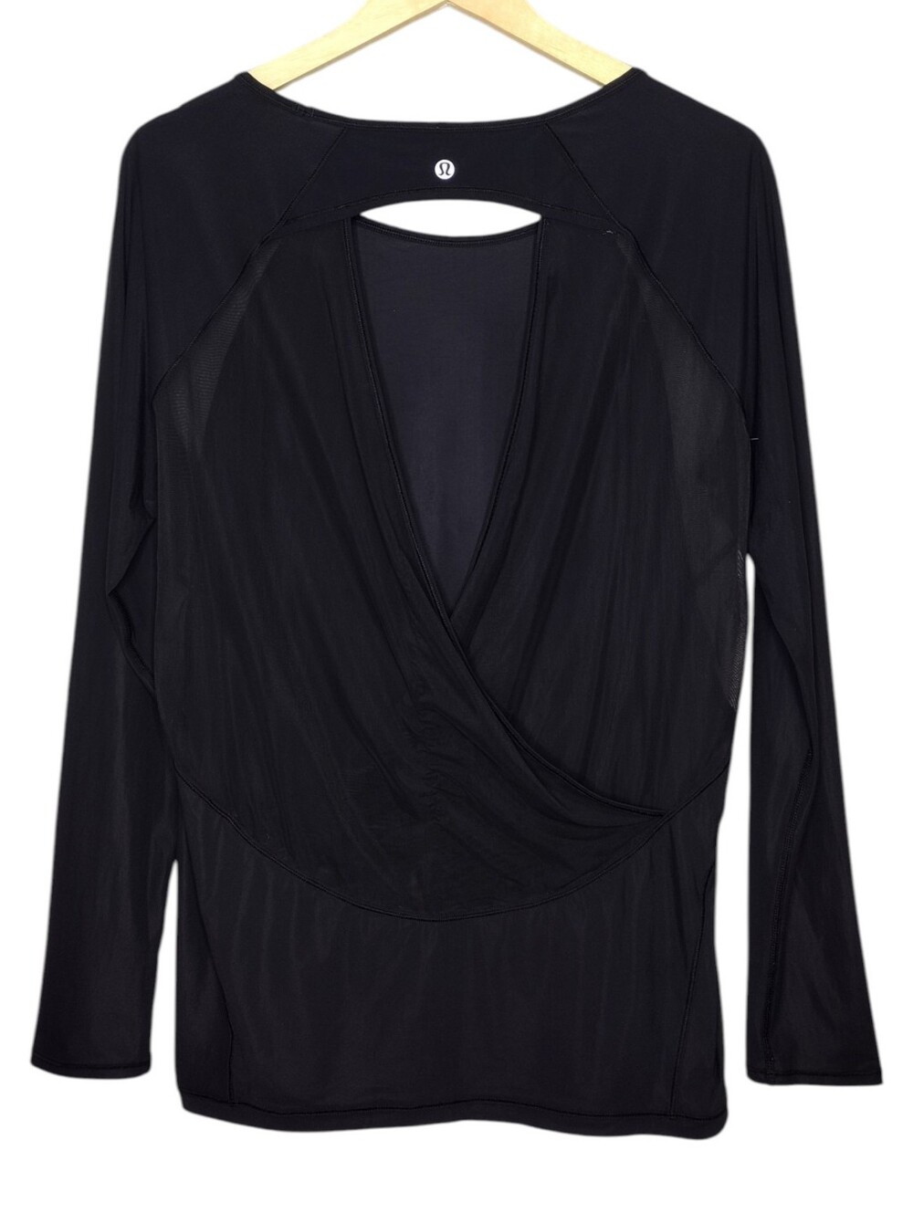 Lululemon Black Lightweight Long Sleeve Athletic Top Sz 10 - Picture 2 of 15